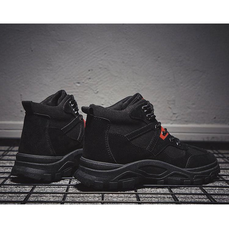 Giày Cổ Cao Nam RRStar31 Màu Đen Cực Chất - Giày Nam Thời Trang Phong Cách Bụi Bặm | BigBuy360 - bigbuy360.vn