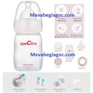 (Made in Korea) 1 BÌNH SỮA PP CỔ RỘNG CAO CẤP SPECTRA 160ML