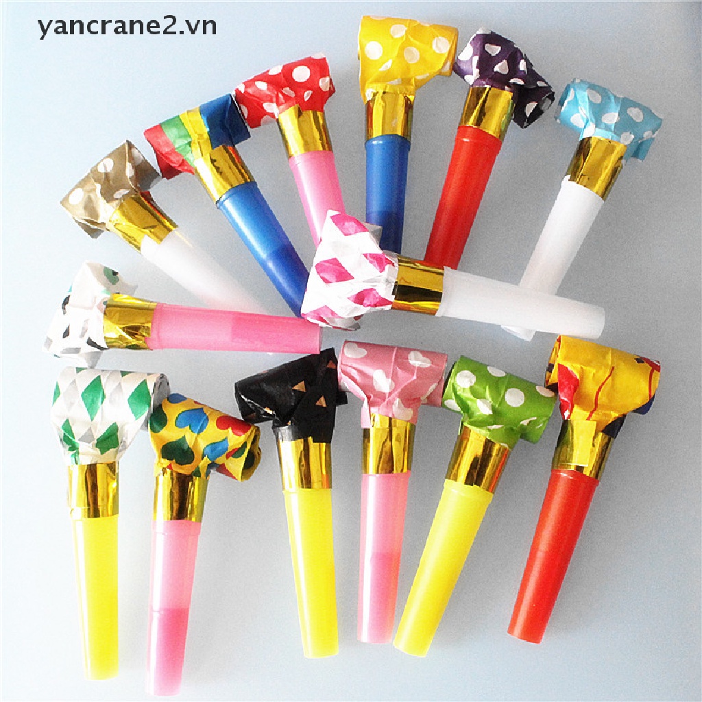 Set 10 còi thổi nhiều màu sắc thú vị cho tiệc sinh nhật