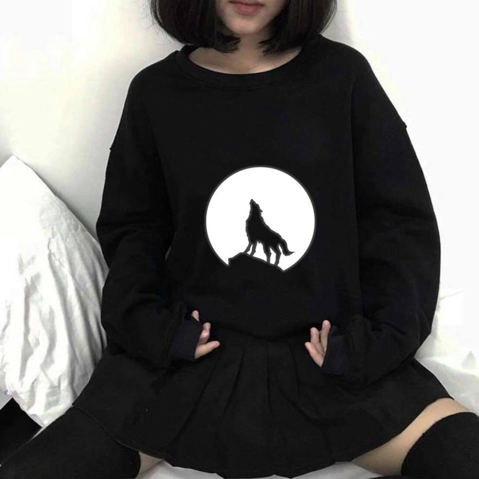 Áo Sweater Sói Mặt Trăng Phản Quang, Aó Nỉ Dài Tay Nam Nữ Cá Tính - AS20 | WebRaoVat - webraovat.net.vn