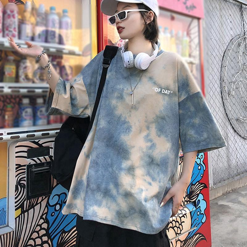 Áo Thun Tay Ngắn Cổ Tròn Dáng Rộng Đơn Giản