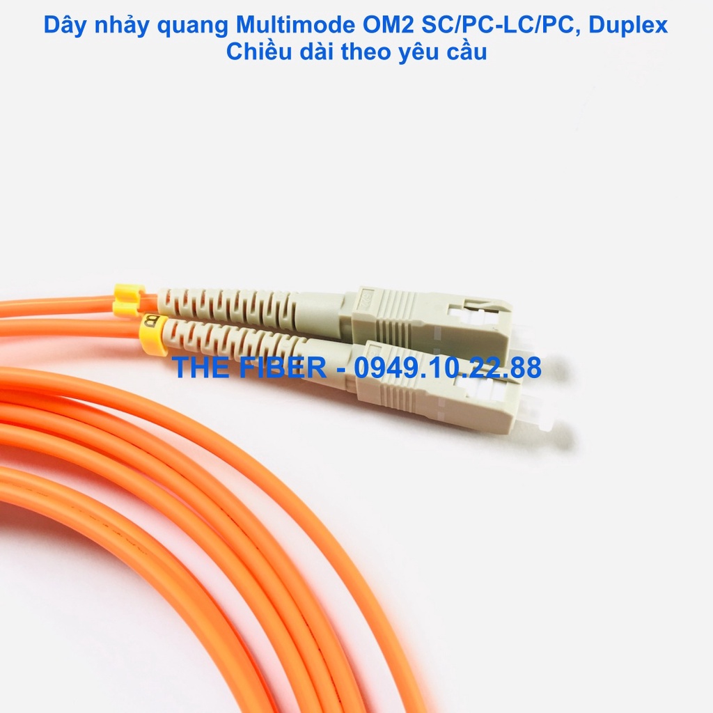 Dây nhảy quang Multimode OM2 SC/PC-LC/PC Duplex - Chiều dài theo yêu cầu