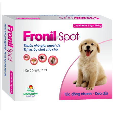 Nhỏ gáy đặc trị ve rận chó  FRONIL SPOT ống 0.67ml