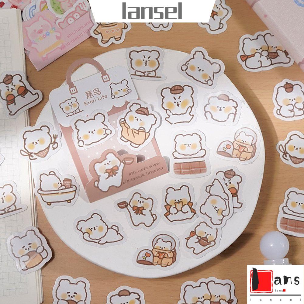 Set 40 miếng dán để dán giấy ghi chú hình động vật hoạt hình dễ thương xinh xắn dùng trang trí sổ tay/nhật ký cho bé