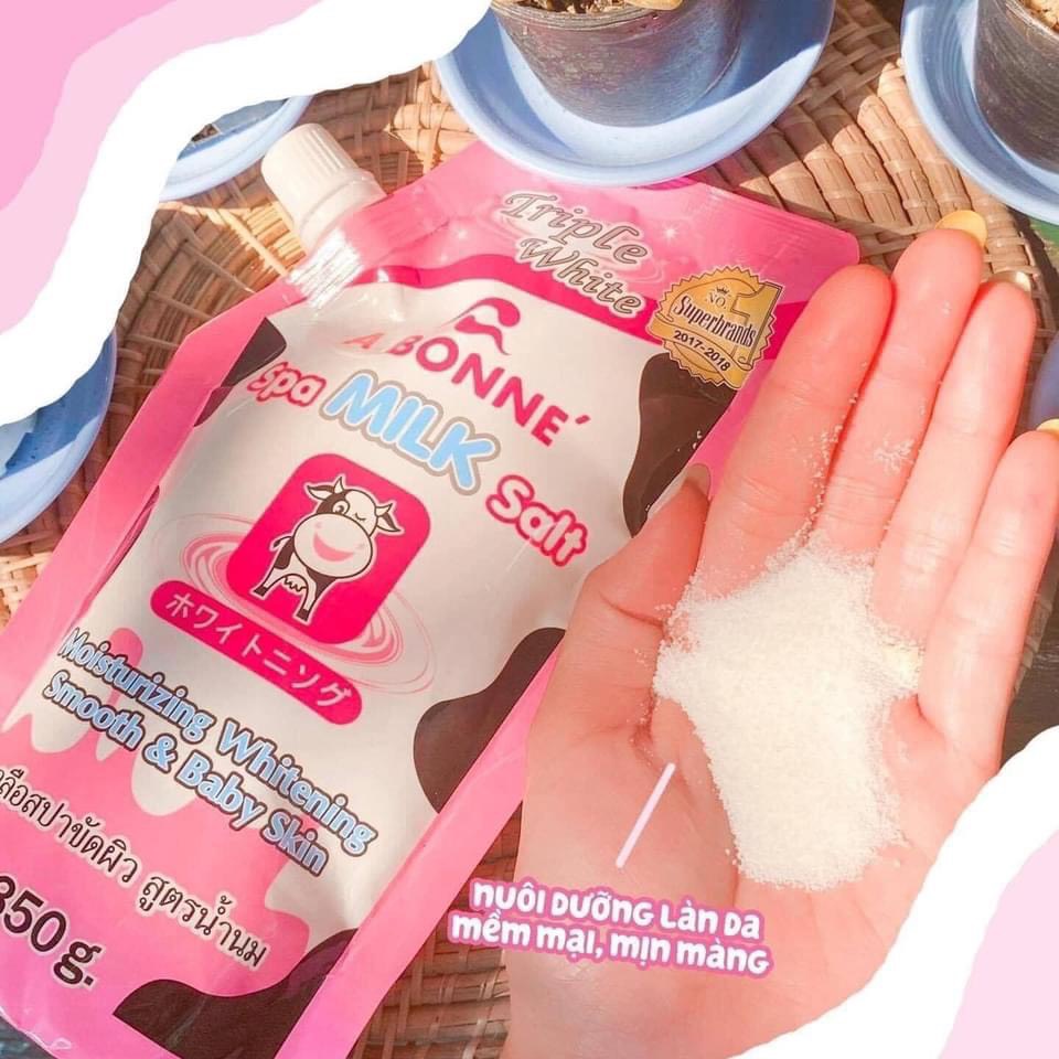 Muối tắm sữa bò tẩy tế bào chết A Bonne Spa Milk Salt 350g Thái Lan ( Hàng Công Ty Có Tem Phụ ) GentsOfficialStore | BigBuy360 - bigbuy360.vn
