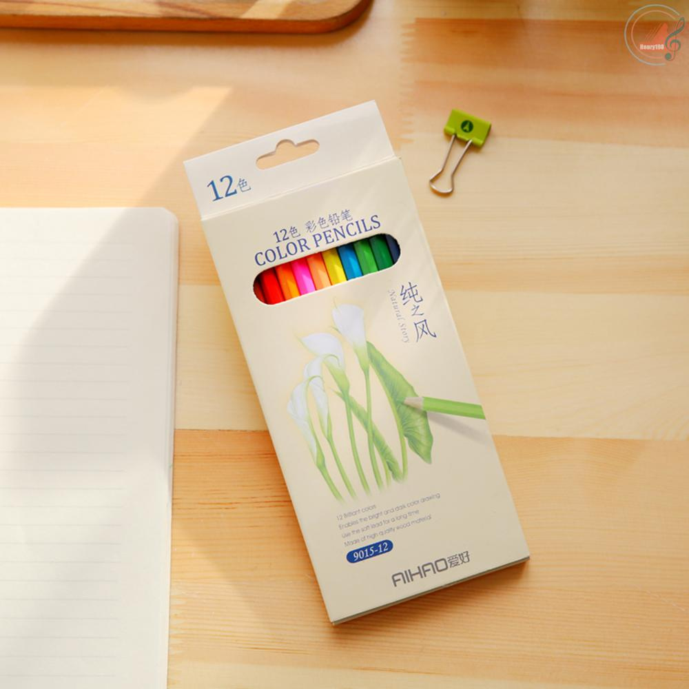 12 Colors Non-toxic Drawing Wood Coloring Colored Pencils Set Painting Stationery for Students Artist   Adults