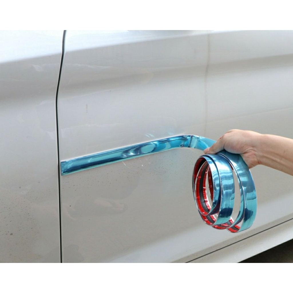 Nẹp Viền Mạ Crom Trang Trí Viền Chân Kính Chống Trầy Xước