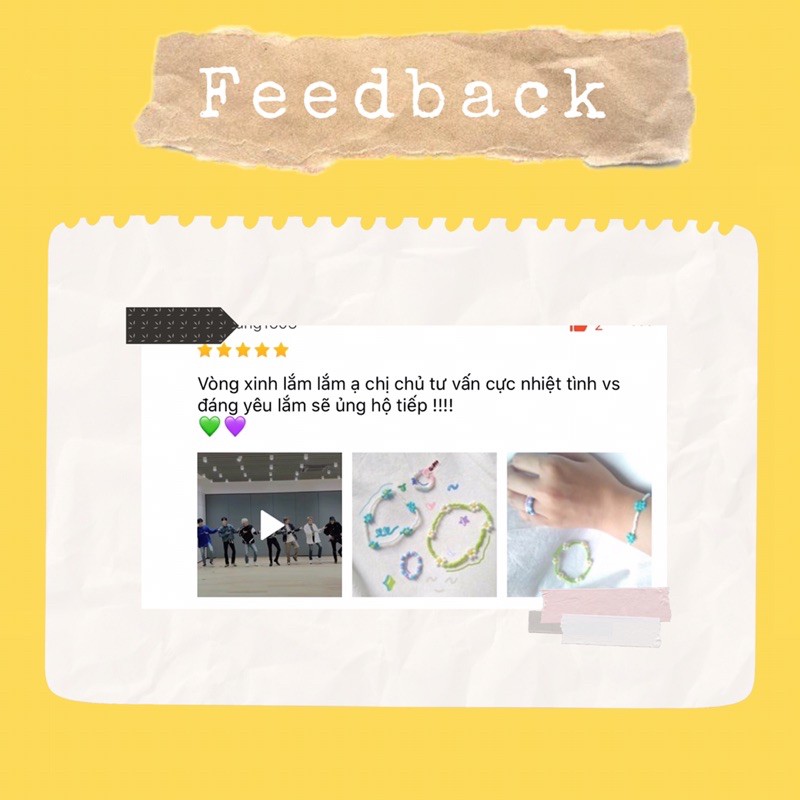 Nhẫn hạt cườm trơn hạt trong - Nhẫn Beaded Ring