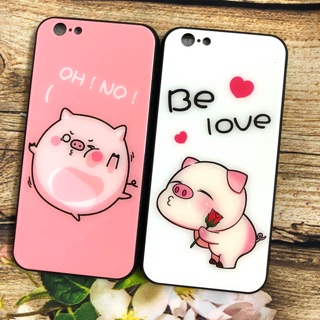 Ốp lưng iPhone 6 / 6s Viền dẻo kính bóng hình dễ thương