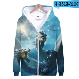 Áo Hoodie Dài Tay In Hình Godzilla 2