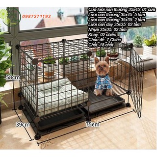 [FREE CHỐT LẮP GHÉP] CHUỒNG CHÓ, MÈO, THỎ LẮP GHÉP (nhiều màu sắc lựa chọn) (có thể tự thiết kế) (Kiều Hoa Store)