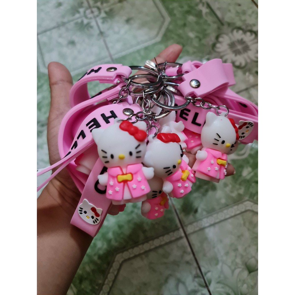 Móc khóa 3D hello kitty kèm dây