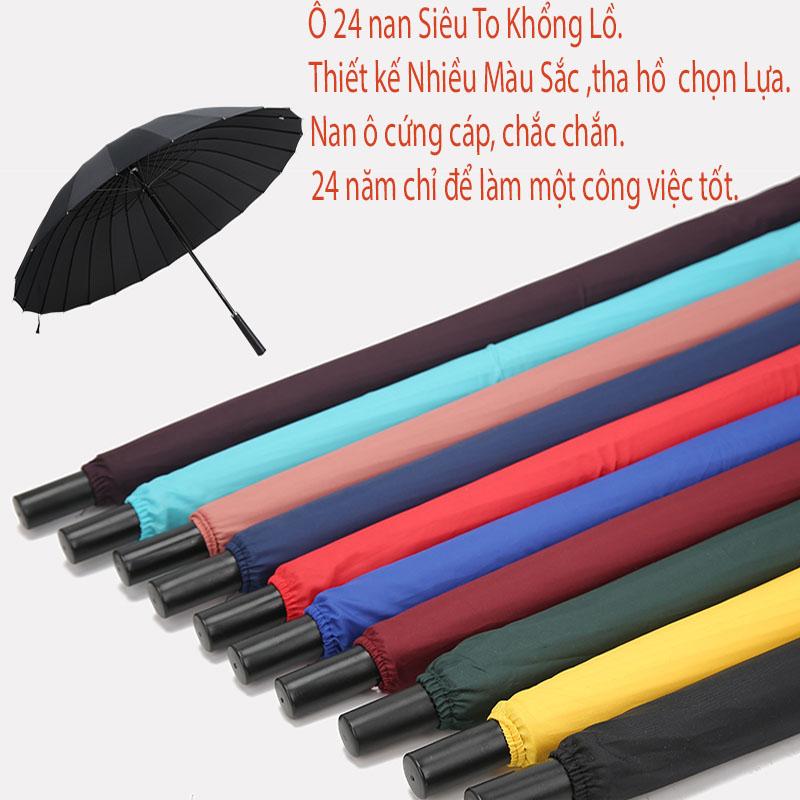 Ô Dù Che Mưa Siêu To Đường Kính Lên Đến 116 CM Dành Cho 3 Người, ô cán dài 24 nan chống lật siêu chắc chắn