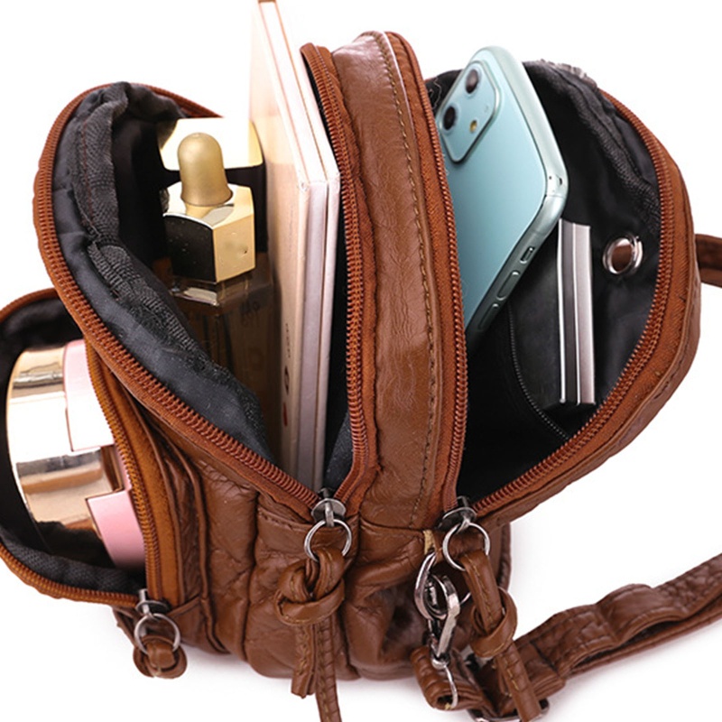 Túi Đeo Chéo Đựng Điện Thoại Phong Cách Retro Dành Cho Nữ