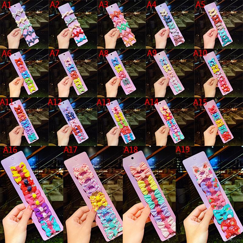 Set 10 Kẹp Tóc Kiểu Dáng Hoạt Hình Dễ Thương Cho Bé Gái