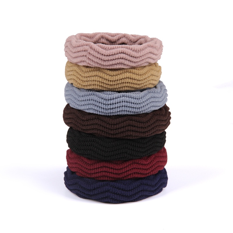 Set 5 Dây Buộc Tóc Co Giãn Nhiều Màu Sắc Phong Cách Hàn Quốc Cho Nữ