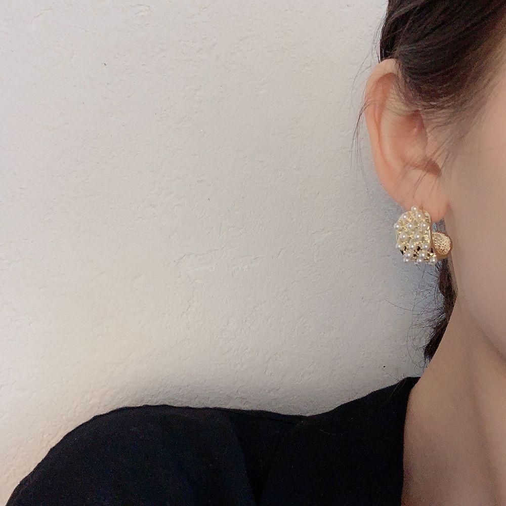 Bông Tai Hình Chữ C Phong Cách Hàn Quốc Thanh Lịch Cho Nữ