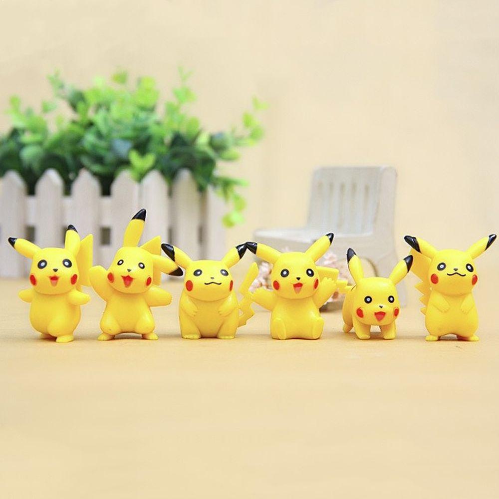 Set 6 Mô Hình Đồ Chơi Nhân Vật Hoạt Hình Pikachu Đáng Yêu