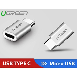 Đầu chuyển micro usb cái sang usb-type c đực vỏ nhôm ugreen 30511