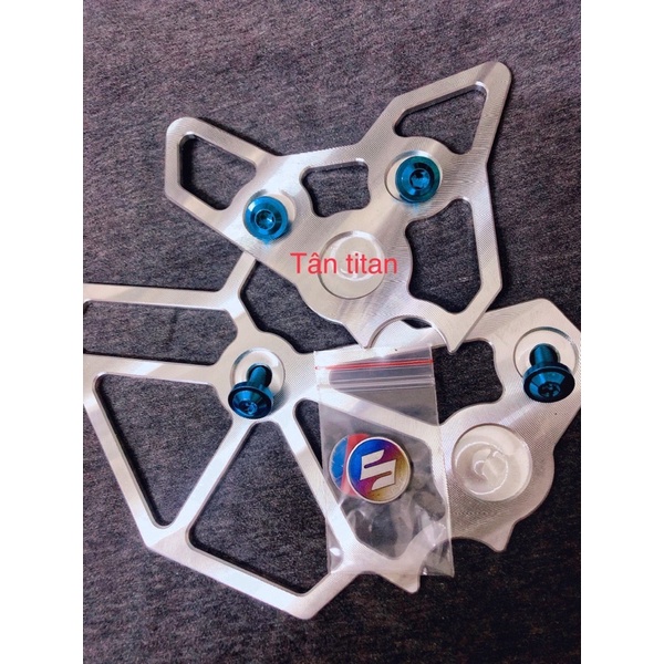 Cặp nẹp sườn nhôm 7075 cnc nguyên khối sáng bóng tặng ốc titan gr5 lắp raider satria fi cực đẹp
