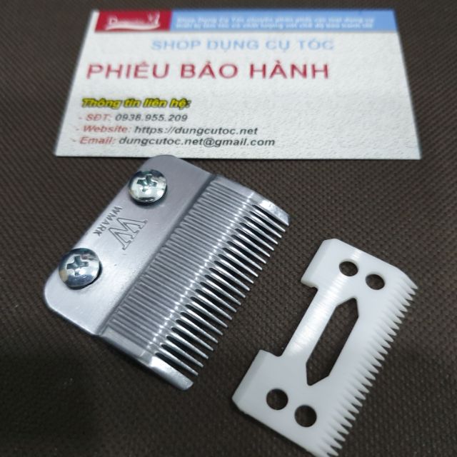 Lưỡi Sứ Tông Đơ Cắt Tóc Kemei, Bộ Lưỡi Sứ Carbon Wmark Silver Cho Tông Đơ Wah, Kemei. (Ảnh thật)