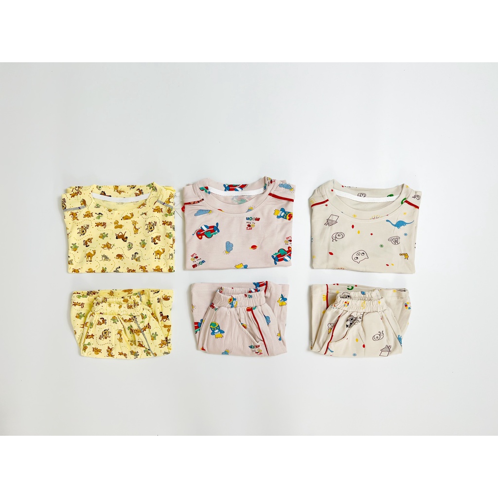 JEE Kids - Bộ đùi thun cotton lụa xược mix viền style Hàn cao cấp họa tiết cho bé trai bảng 2