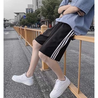 Quần short unisex 3 sọc màu - Sooc đùi thun thể thao học sinh phong cách năng động hàn quốc đẹp ulzzang