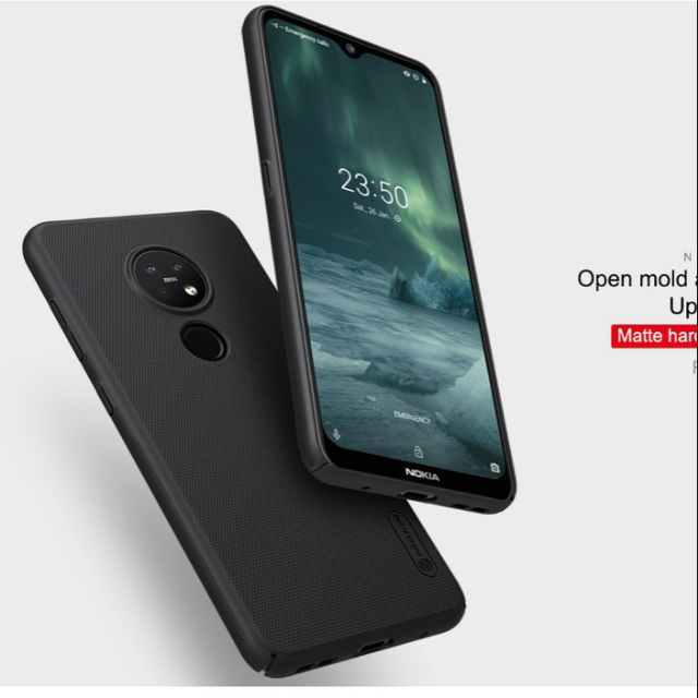 Ốp lưng Nillkin Sần Cho Nokia 7.2 2019 Tặng Giá Đỡ ( Chính hãng)