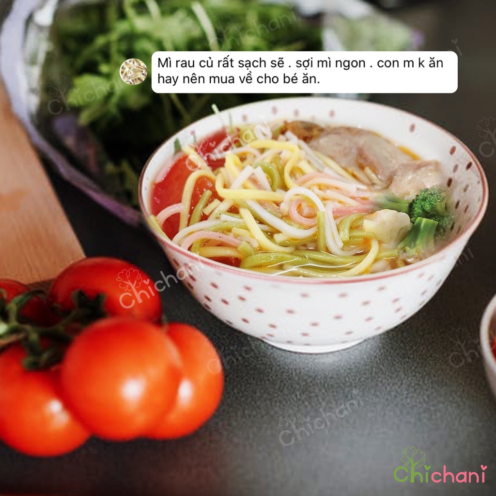Mỳ rau củ tự nhiên dinh dưỡng ăn dặm cho bé thơm mát không bị nóng