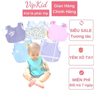 Yếm cho bé, yếm ăn dặm cho bé cotton xỏ tay từ 0-2 tuổi - vipKid