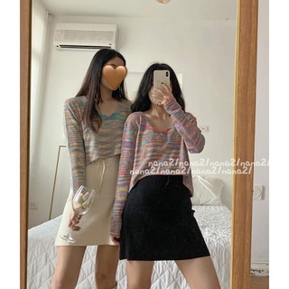 Áo croptop cầu vồng