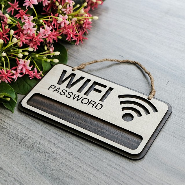 Bảng Gỗ Wifi + nội dung theo yêu cầu