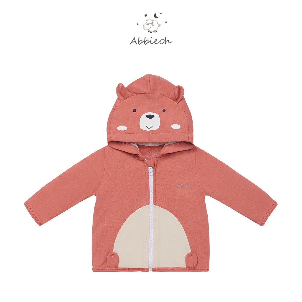 [CHÍNH HÃNG] Áo khoác có mũ động vật nỉ cotton họa tiết trẻ em Ak458 Abbie Oh