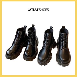 [ORDER] Giày boots nữ cao cổ buộc dây màu đen cá tính đơn giản đế đinh đẹp mới xinh thời trang năng động🍓🍓