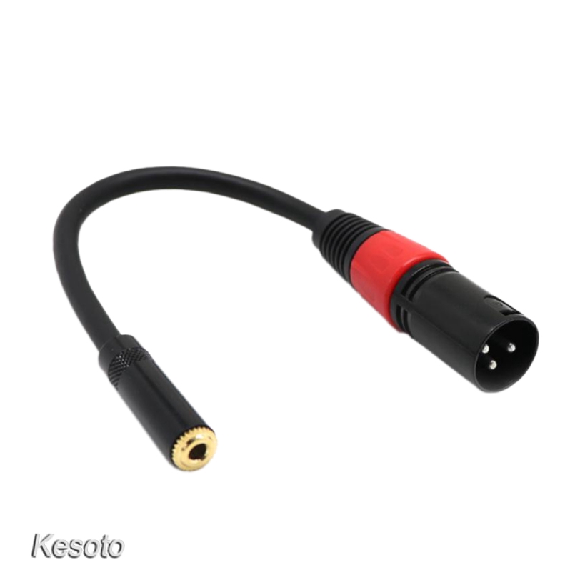 [KESOTO] XLR Male Jack to 3.5mm Female 1/8" TRS Stereo Microphone Audio Cable