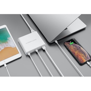 Củ Sạc Mabook Pro, iPad Pro, iPhone 12, Note 10+HYPERJUICE HJ-PD87 100W (02 PD 3.0/QC 4.0 & 01 USB-A QC 3.0)