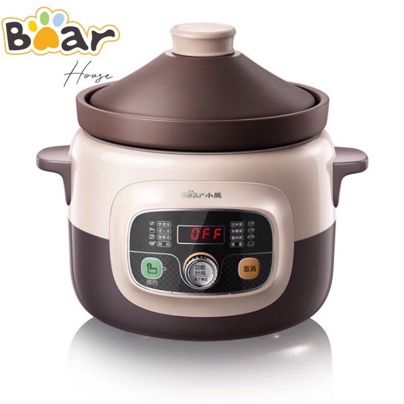 NỒI CHÁO CHẬM GỐM TỬ SA BEAR 4L