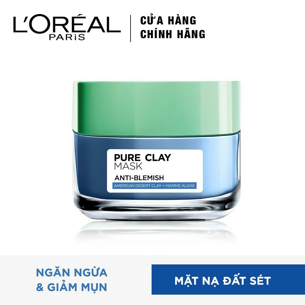 Mặt Nạ Đất Sét Thanh Lọc Da L'Oreal Paris Pure Clay Mask 50g (Chính Hãng)[HÀNG MỚI VỀ]