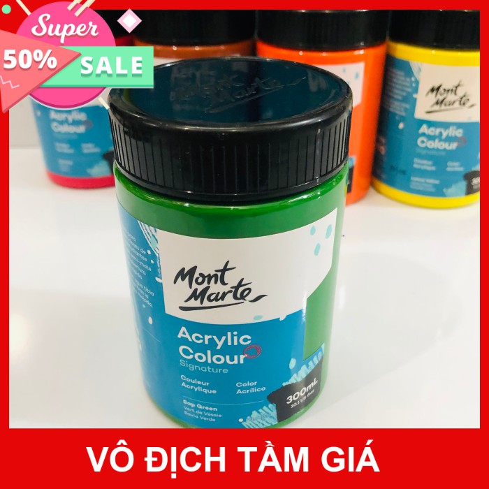 Màu acrylic Mont Marte 300ml - Màu chuyên dụng vẽ được mọi chất liệu