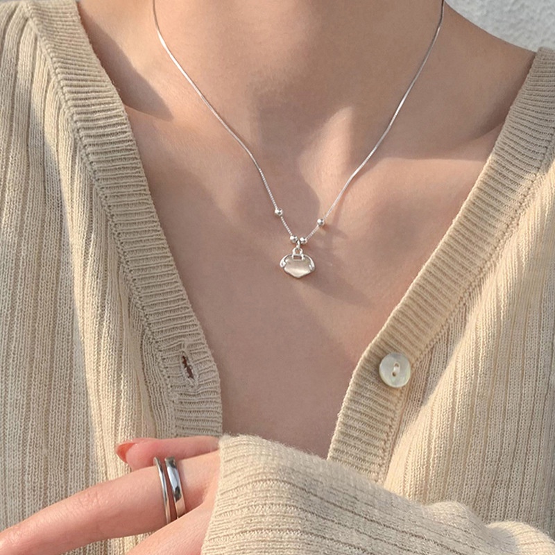 Vòng cổ Mạ Bạc 925 Mặt Ổ Khóa 77 925