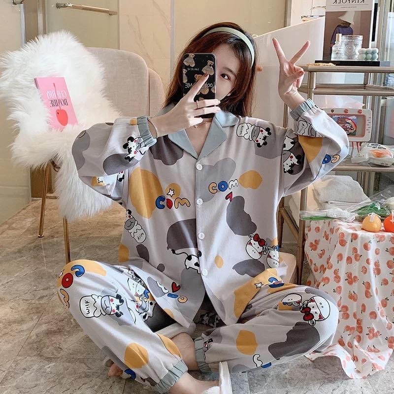 BỘ PIJAMA DÀI DỄ THƯƠNG QUẢNG CHÂU , ĐỒ BỘ COTTON TIỂU THƯ DỄ THƯƠNG | BigBuy360 - bigbuy360.vn