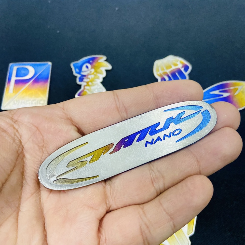 Log titan tem dán SPARK NANO thích hợp dán baga, mặt nạ các dòng xe SIRIUS, EXCITER, JUPITER