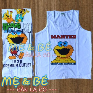 Combo 5 Áo Ba Lỗ Cho Bé Mặc Mát Bossini (25-65kg, áo thun cotton tốt)
