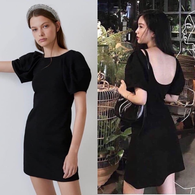 Váy zara auth đen
