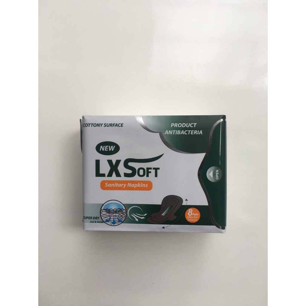 Băng vệ sinh LXSoft ban ngày có cánh 245mm👸BẠC HÀ KHỬ MÙI👸SIÊU MỎNG, SIÊU THẤM.