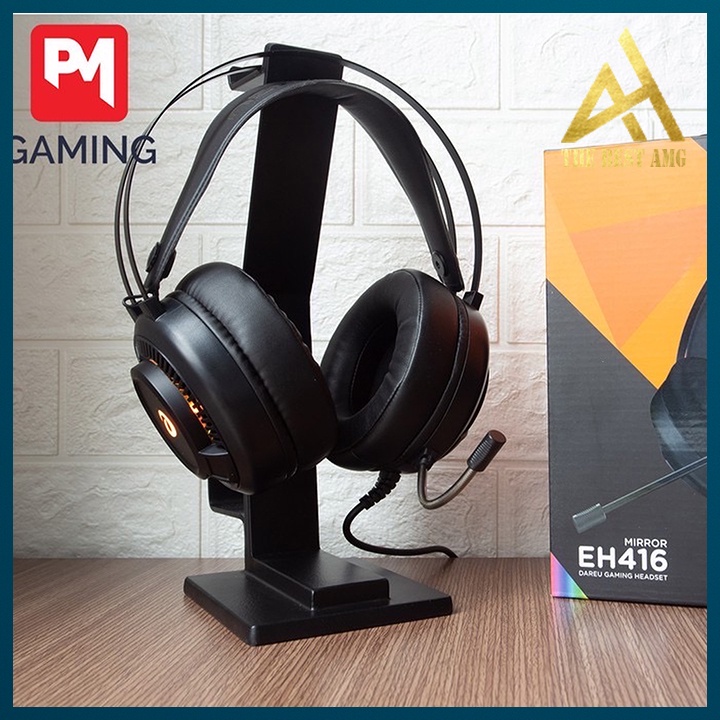 Tai Nghe Headphone Gaming Đèn LED 7 Màu Có Mic DAREU EH416 Âm Thanh Giả Lập Tai Nghe Nhạc Máy Vi Tính PC Laptop Có Dây