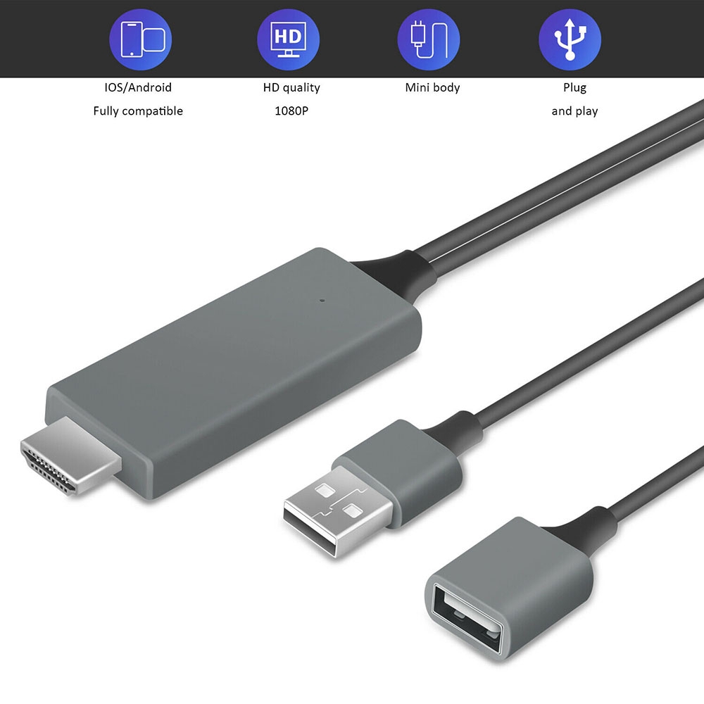 Dây Cáp Chuyển Đổi Từ 1080p Hdmi Sang Tv Hdtv Cho Iphone 11/ipad/android