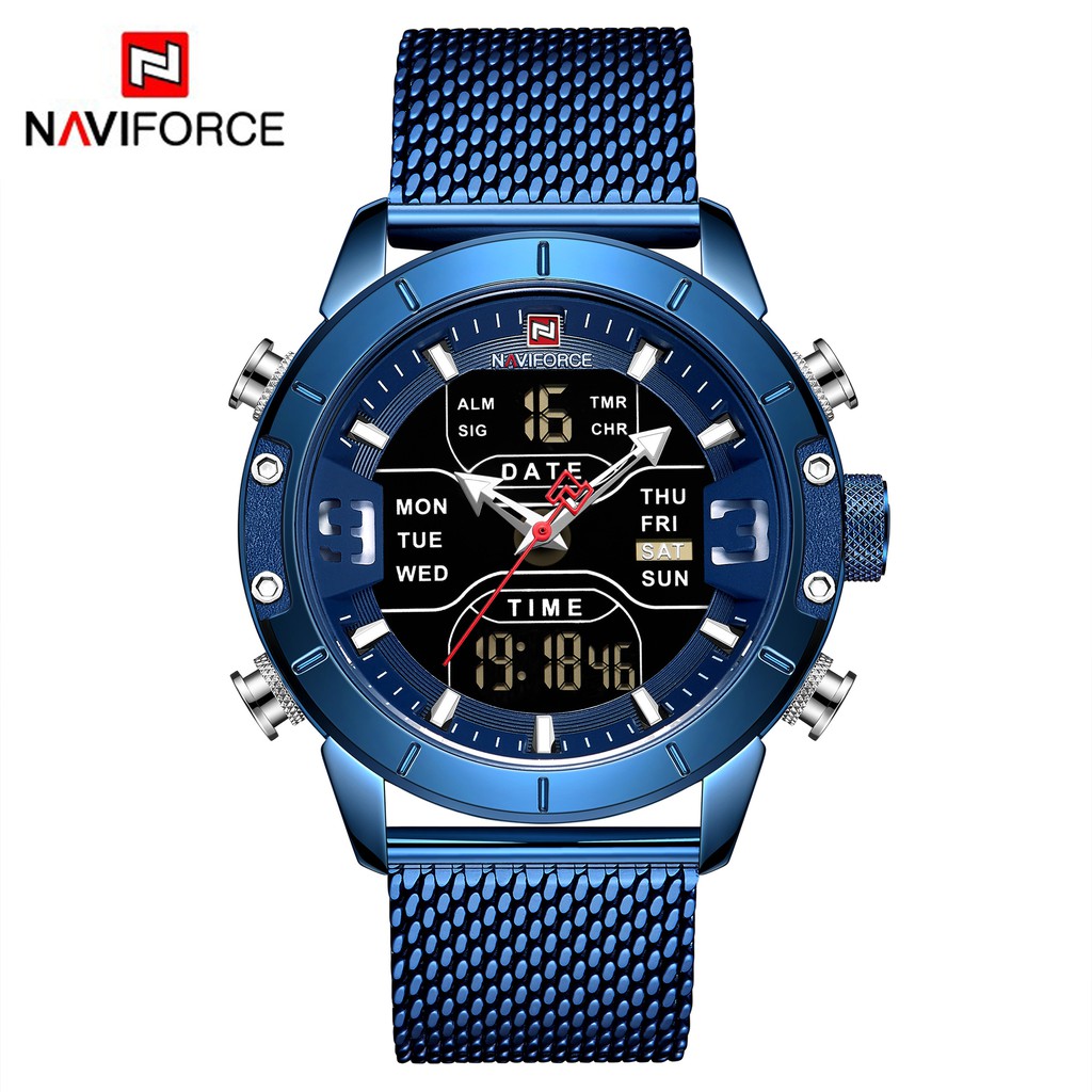 Đồng Hồ Quartz NAVIFORCE Chất Liệu Thép Không Gỉ Chống Thấm Nước 9153