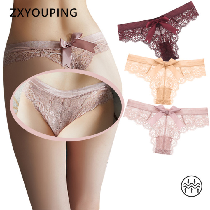 AOFEIQIKE Quần lót ren hoa phong cách gợi cảm size S-XL
