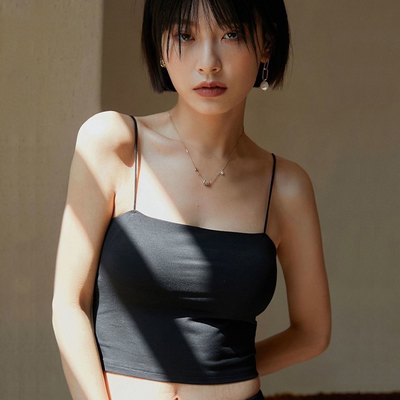 Áo 2 Dây Sợi Bún Có Đệm Ngực, Áo Bra 2 Dây Mảnh Dáng Lửng, Áo Dây Bún Áo Croptop | BigBuy360 - bigbuy360.vn